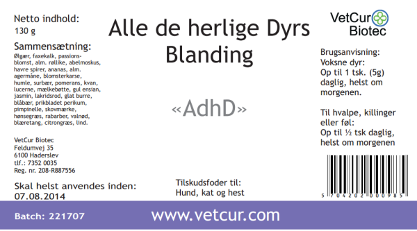 Vetcur ADHD 130 g. pulver - Image 2