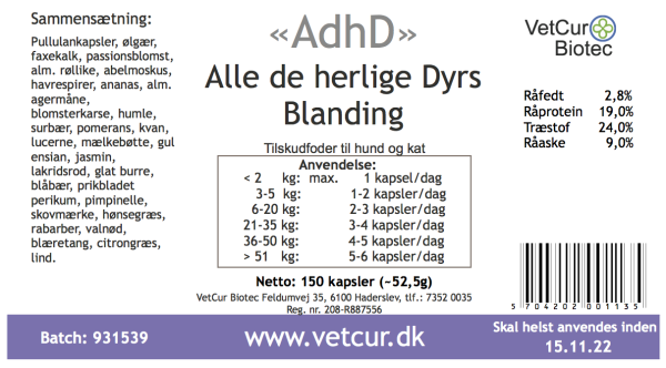 Vetcur ADHD - 180 Kapsler - Image 2